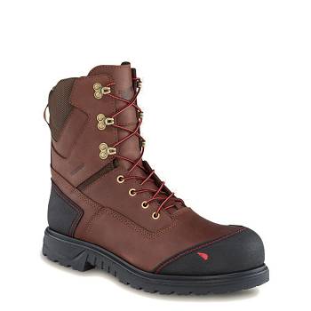 Red Wing Férfi Brnr XP 8-inch Safety Toe Vízálló Bakancs Gesztenyebarna